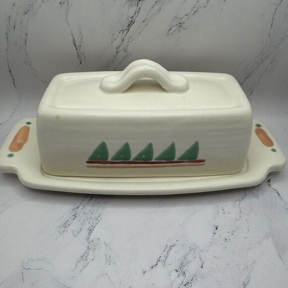 Other - TAOS TREASURE CRAFT BUTTER DISH Southwest Adobe Stone Ware Made In The USA